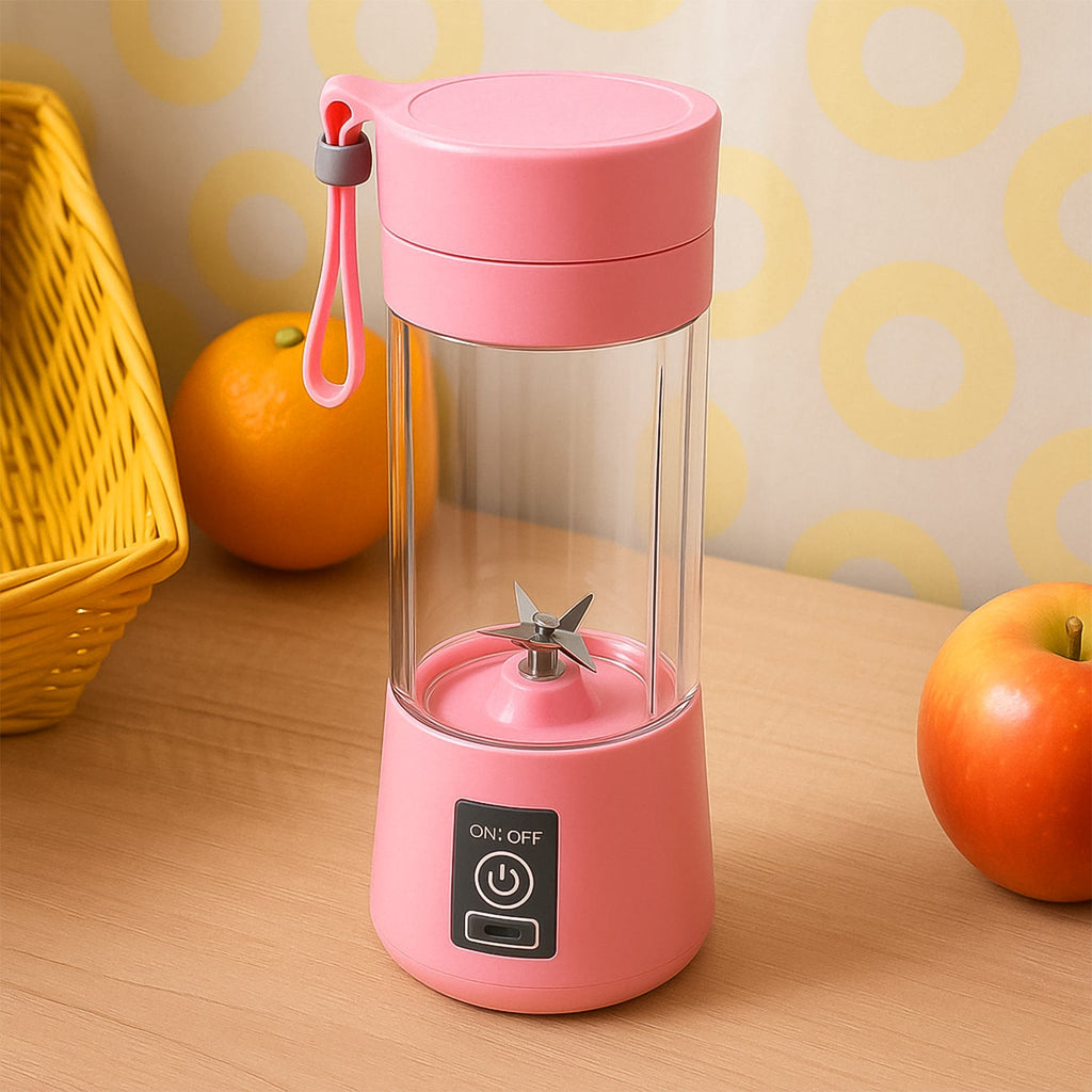 Portable Juicer Blender Cup – 380ml USB 6-Blade Shaker