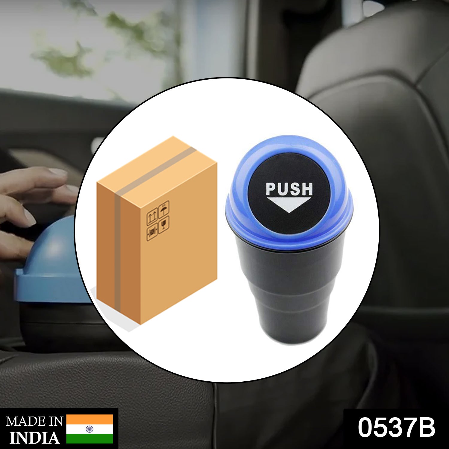 Car Dustbin – Compact & Portable Waste Bin for Vehicles | Velvet Wheels - 2