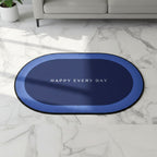 Non-Slip Oval Bath Mat – Super Absorbent Soft Velvet Surface - 7