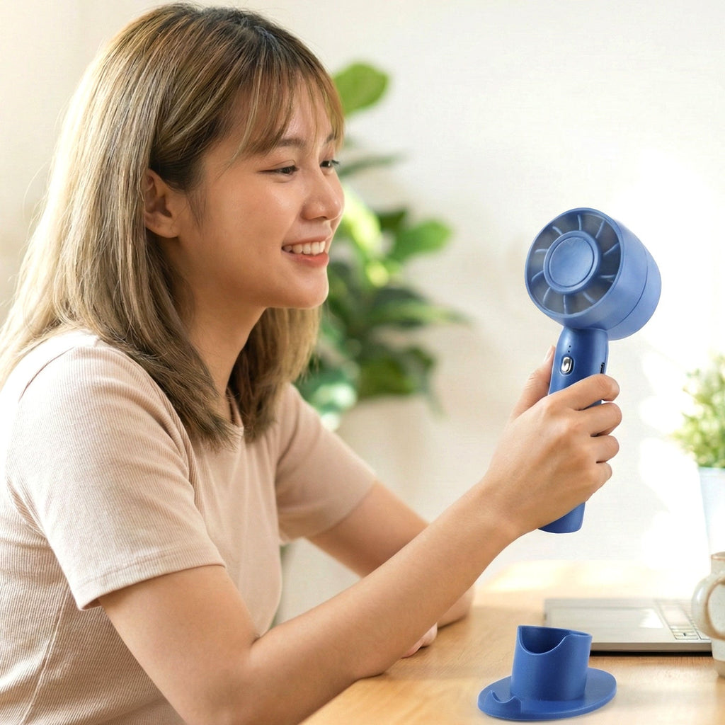 Rechargeable Mini Handheld Fan – Portable Personal Cooling - 3