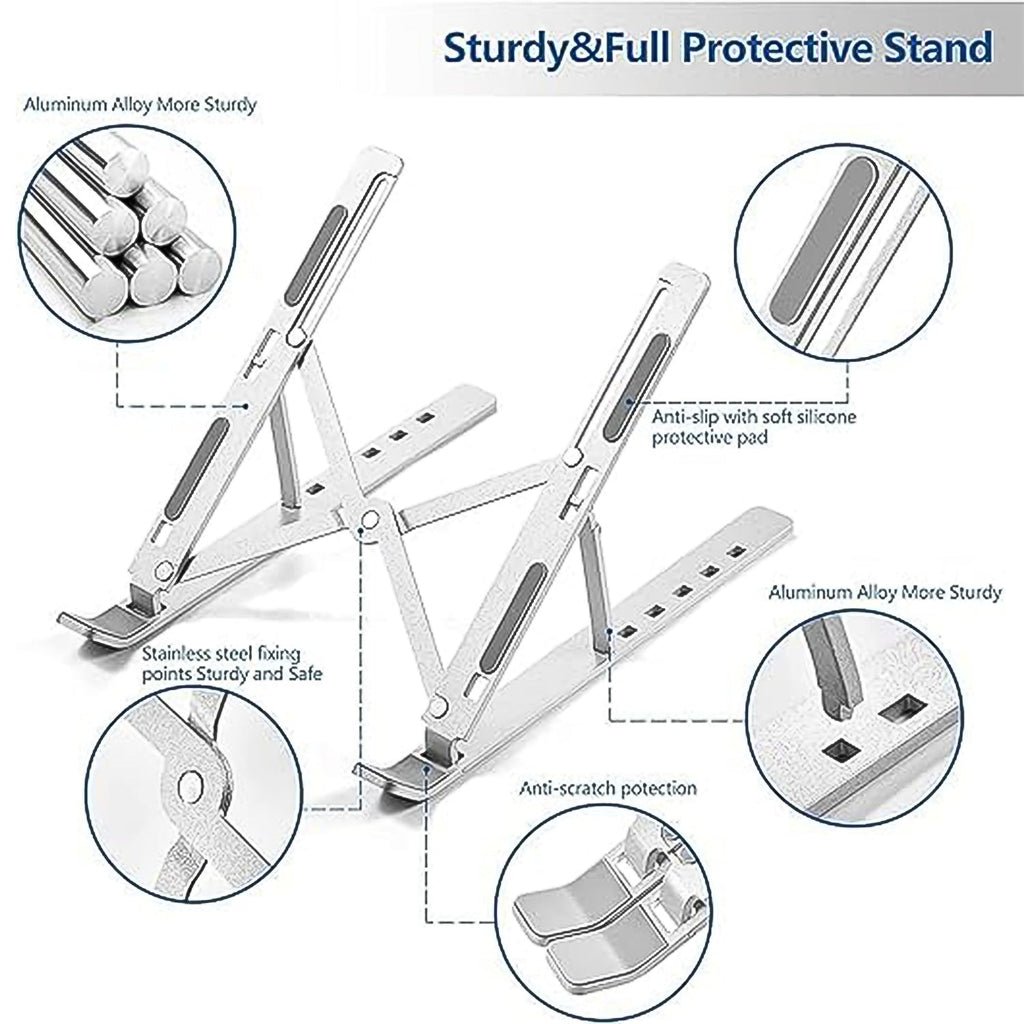Adjustable Laptop Stand – Ergonomic Foldable Aluminum Design - 6