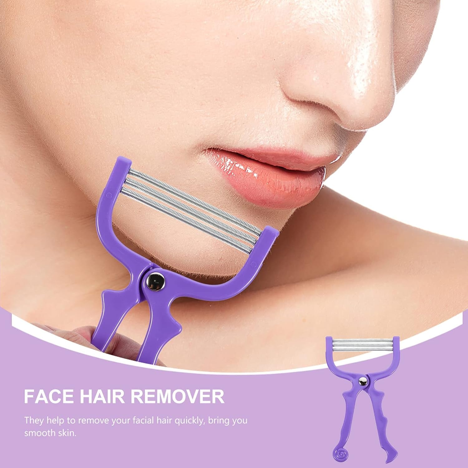 Facial Hair Remover Threading Tool – Precise & Portable | Calm & Curl - 4