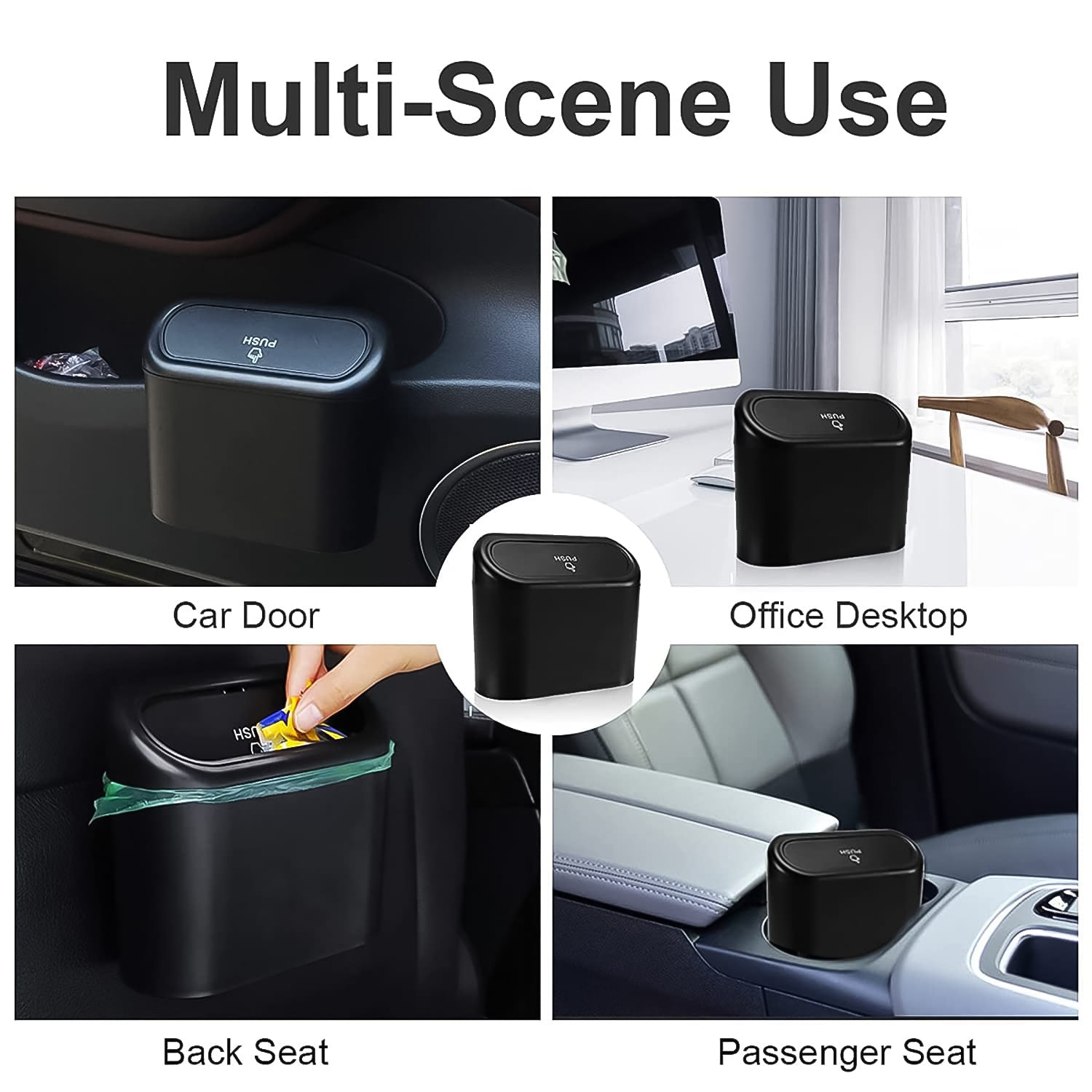 Mini Car Trash Can with Lid – Waterproof & Leak-Proof | Velvet Wheels - 6