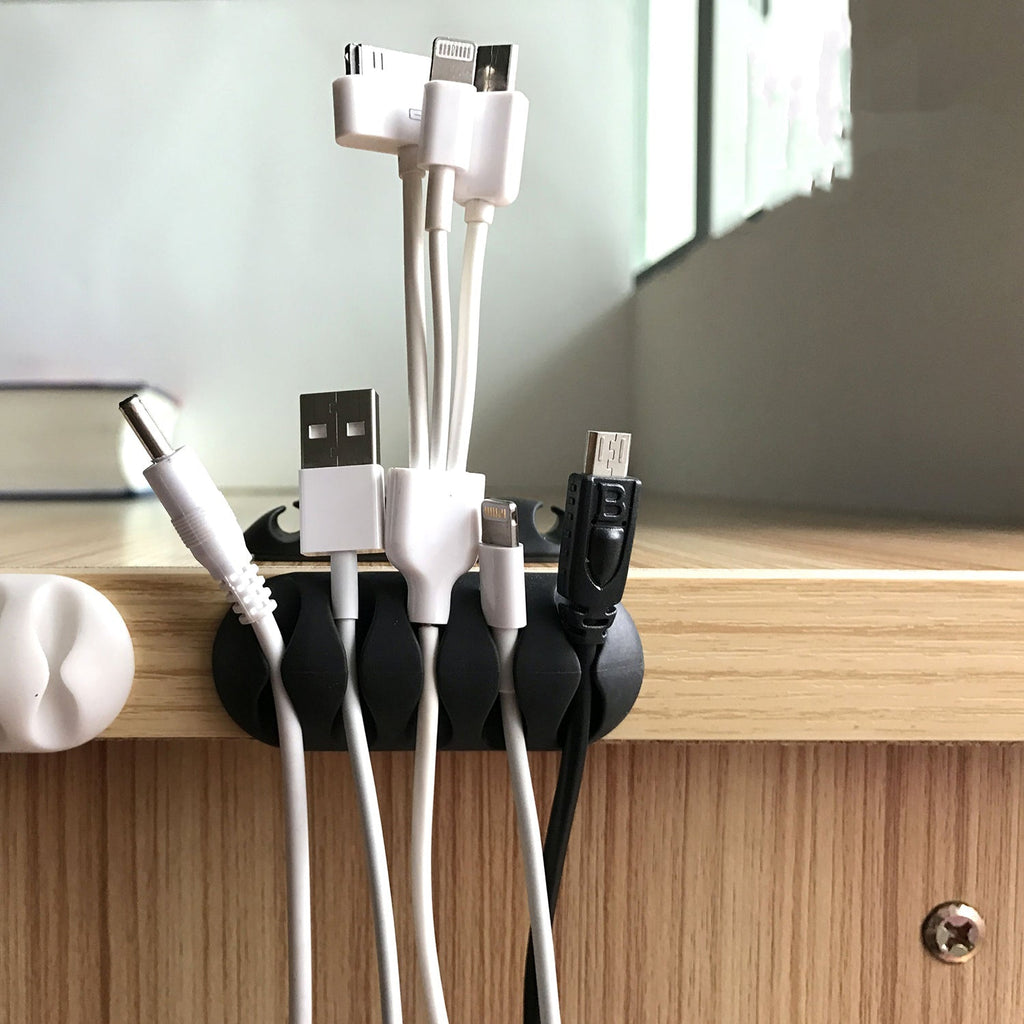 Adhesive Cable Clips – Set of 5 Desk Wire Organiser Holders