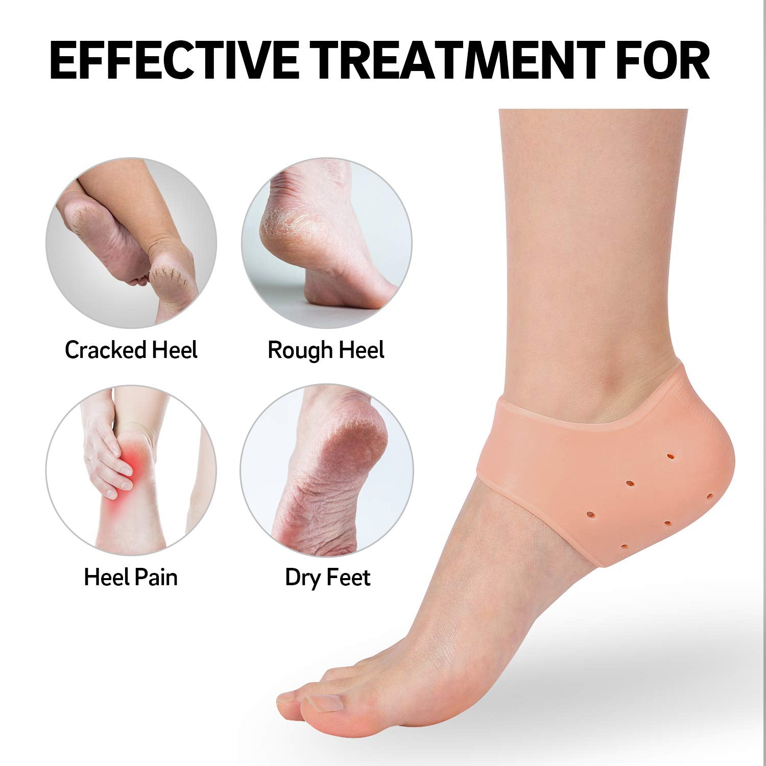 Silicone Gel Heel Socks – Cracked Heels Remedy | Velvet Wheels - 2