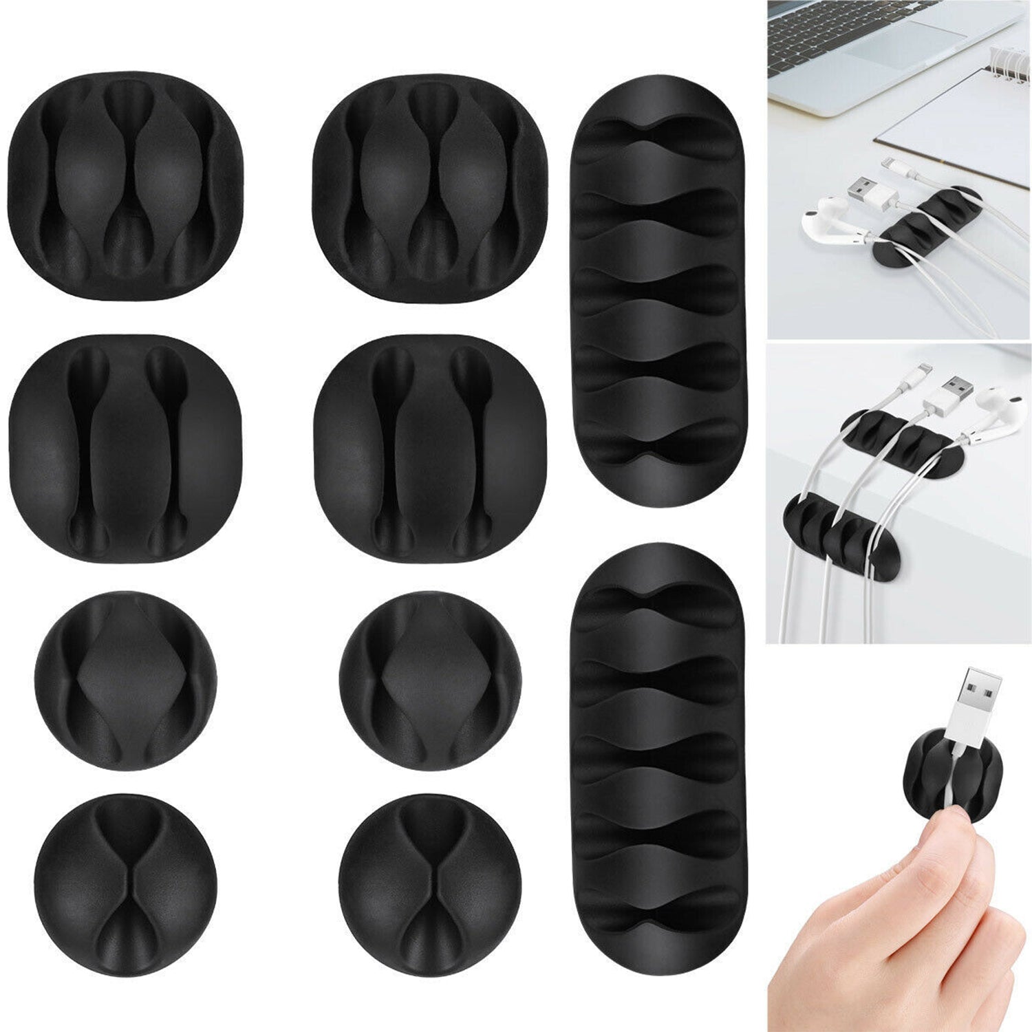 Cable Clips – Multi-Purpose Wire Holder for Desk & Home | Deskrova - 3