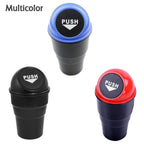 Mini Car Dustbin with Push Flap Lid – Cup-Holder Bin