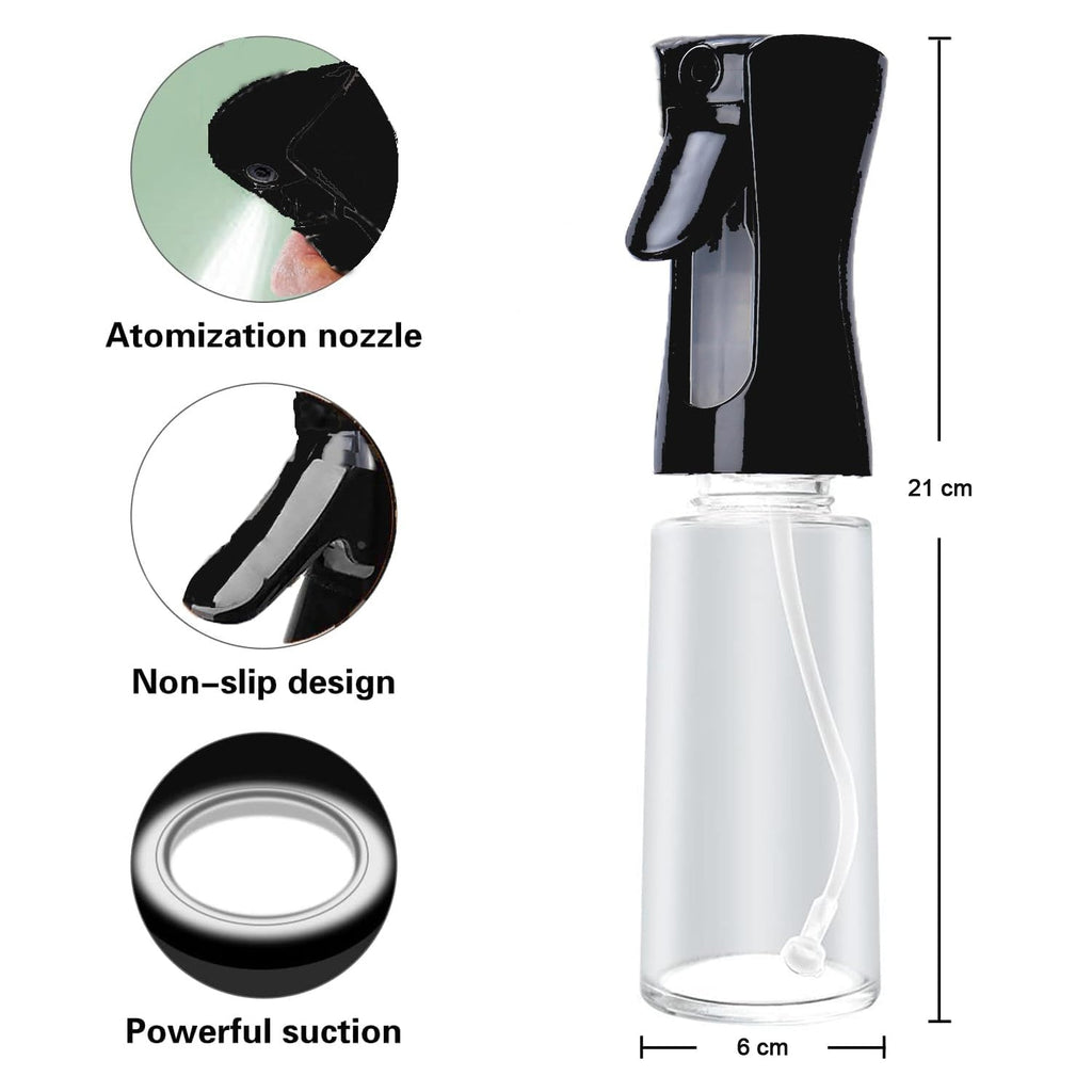 Oil Spray Bottle 300ml – Fine Mist Glass Dispenser for Cooking - 7
