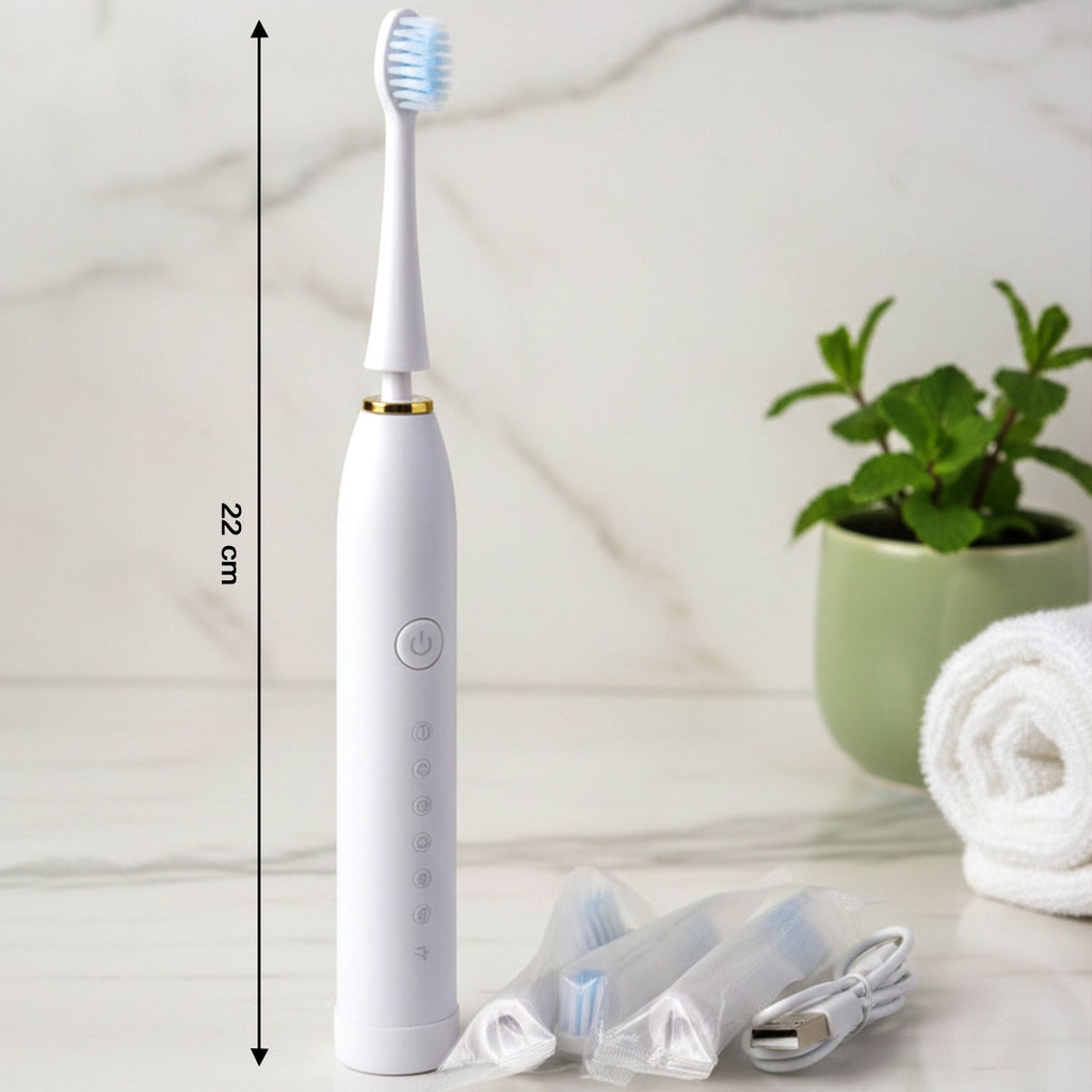 Electric Toothbrush – Rechargeable with 3 Extra Replacement Heads - 6