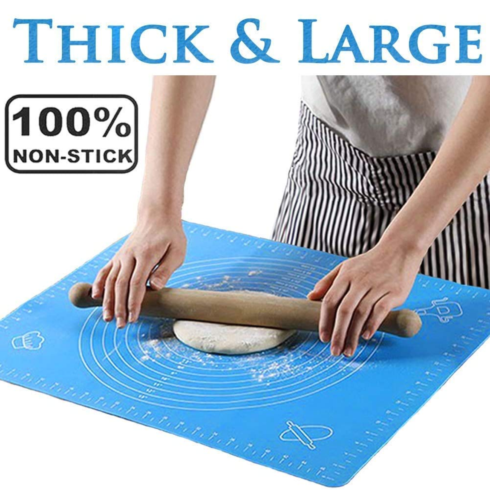 Silicone Baking & Rolling Mat – Non-Stick with Measurements