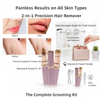 2-in-1 Eyebrow Razor – Rechargeable, Painless Hair Shaver with LED Light - 4