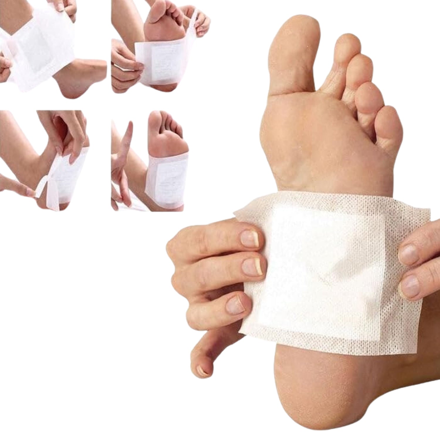 Detox Foot Pads with Ginger & Salt – 10 Pcs | Velvet Wellness - 2