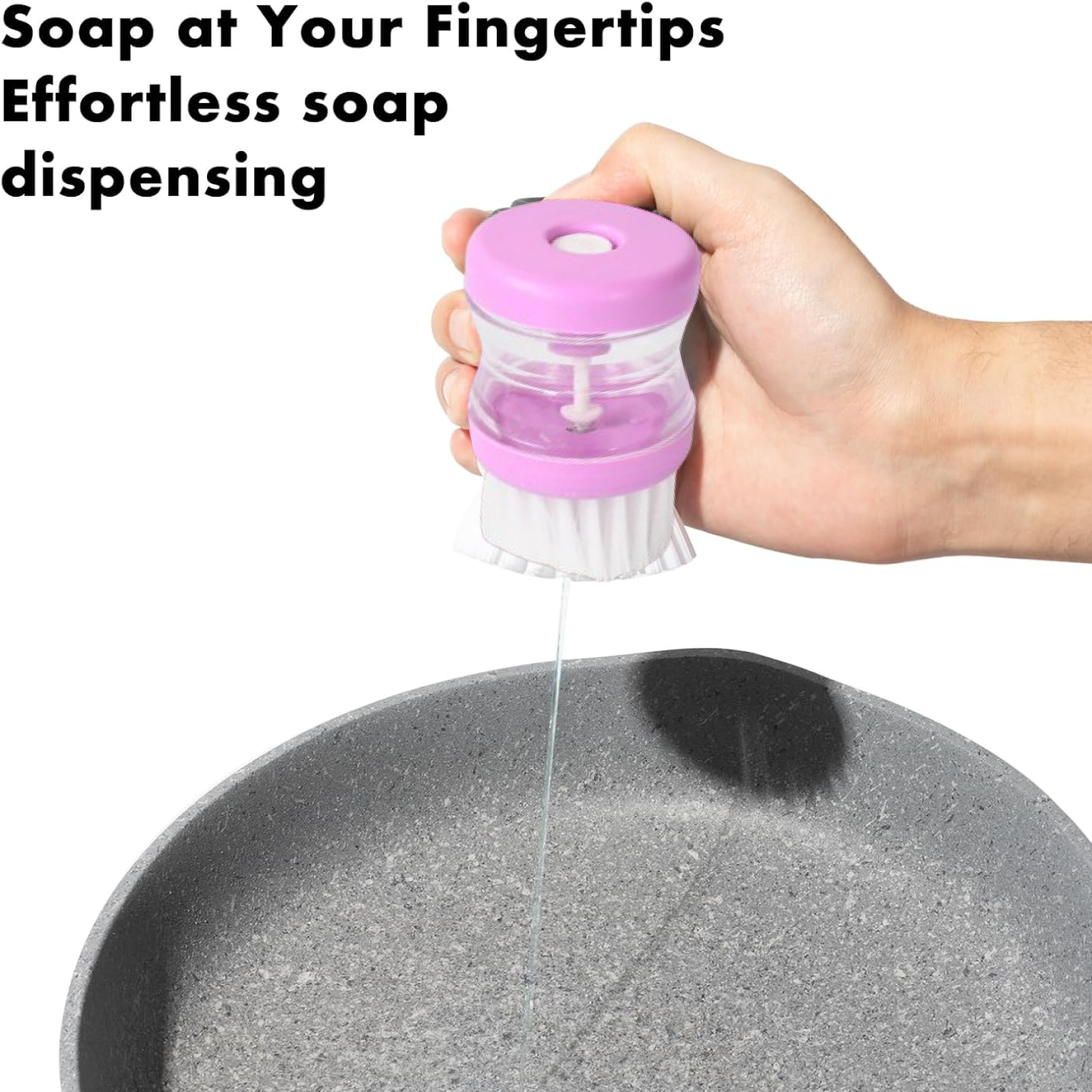 Wash Basin Brush with Soap Dispenser – Efficient Multicolor Cleaner | VelvetBubbles - 6