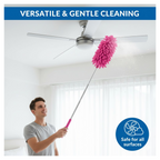Extendable Microfiber Duster – For Fan & High Ceiling Cleaning | Velvet Wipe - 2