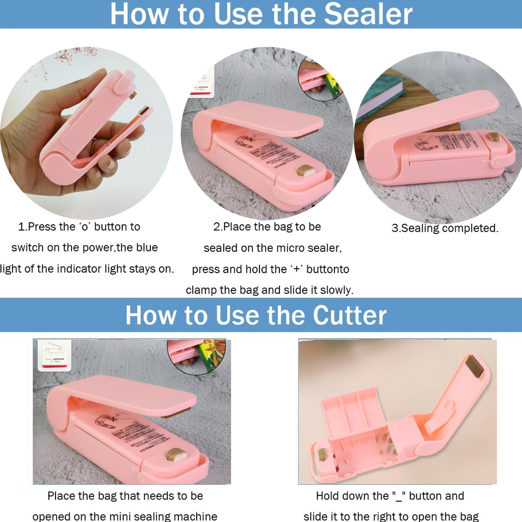 Mini Plastic Bag Sealer – Portable Heat Sealing Machine | FERVENT - 6