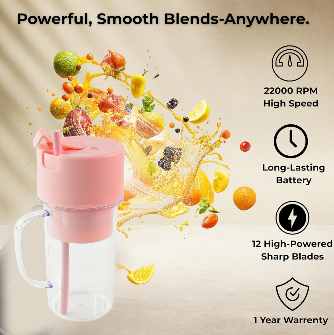 Portable USB Juicer – 420ml Rechargeable Blender | Siplix - 2