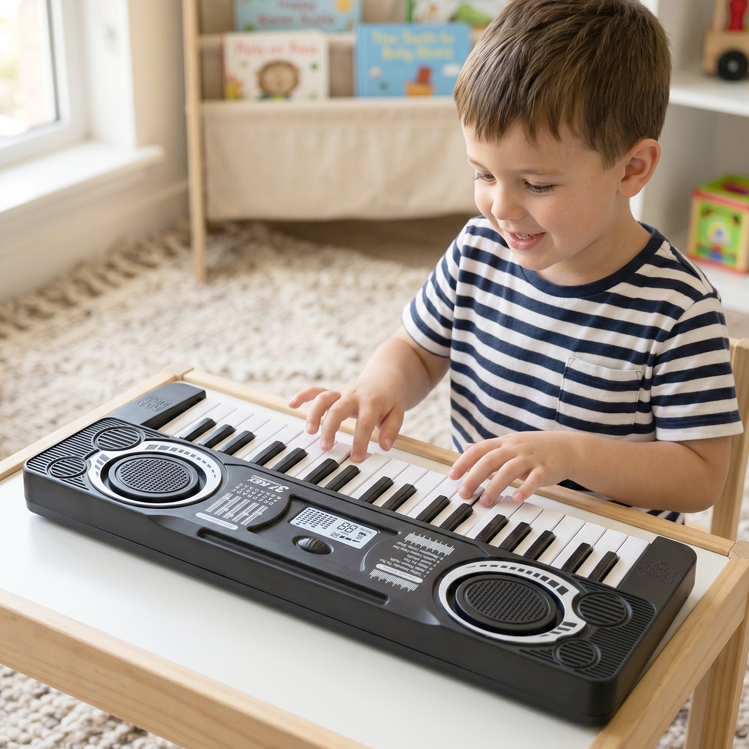 Electronic Musical Keyboard Toy – Multiple Sounds & Rhythms for Kids - 3