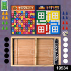 Wooden Board Game Set 3-in-1 – Durable Foldable Fun - 2