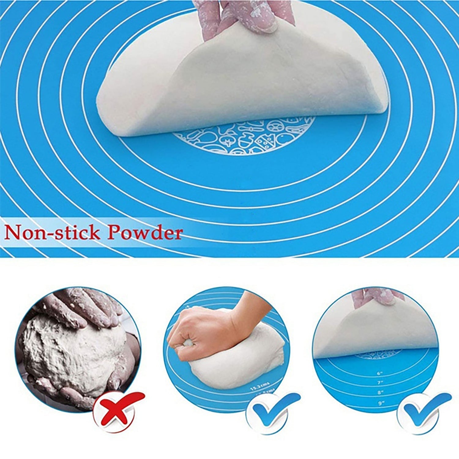 Silicone Baking Mat – Non-Stick Dough & Fondant Rolling | Dish Verse - 7