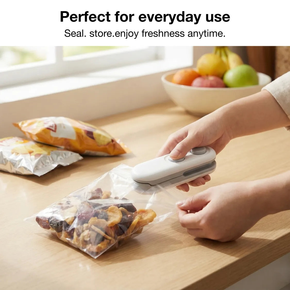 Mini Bag Sealer – 2 in 1 Portable Heat Seal & Cutter | ChefAura - 8