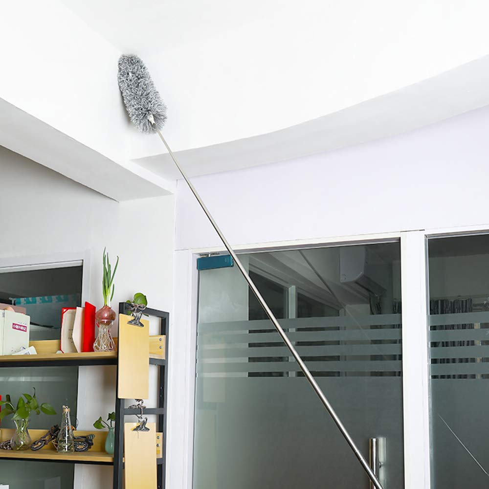 Microfiber Duster with 100-Inch Extendable Pole for High Ceilings
