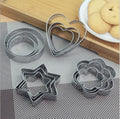 Cookie Cutter Set of 12 – Stainless Steel Heart, Star & Flower