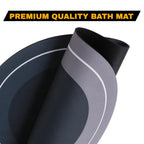 Non-Slip Oval Bath Mat – Super Absorbent Soft Velvet Surface - 4