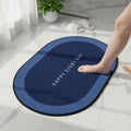 Quick-Dry Bath Mat – Super-Absorbent Non-Slip Oval Floor Mat