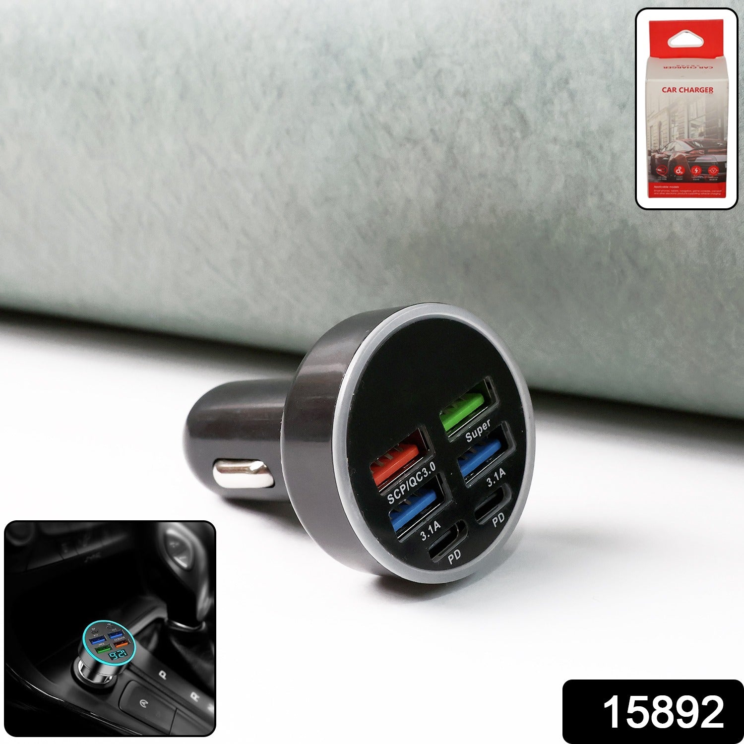 Multi-Port Car Charger – Fast 4 USB Ports for 12V/24V Vehicles - 2