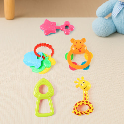 Baby Rattle Toys Set of 5 – Colourful BPA-Free Sensory Rattles