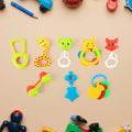Baby Rattle Toys Set of 8 – Safe Colourful Sensory Rattles