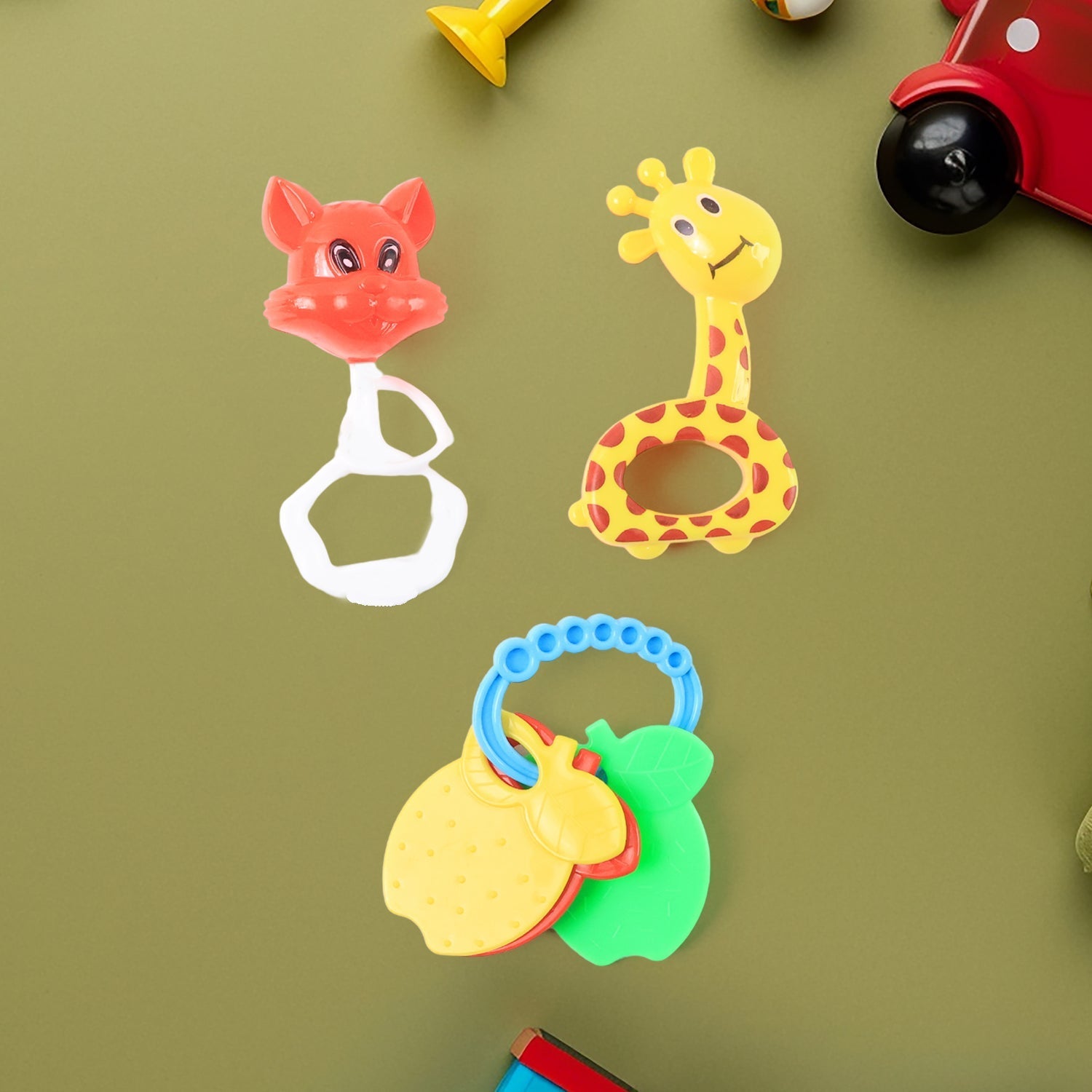 Baby Rattle Set – 8 Pieces of Safe Colorful Toys - 6