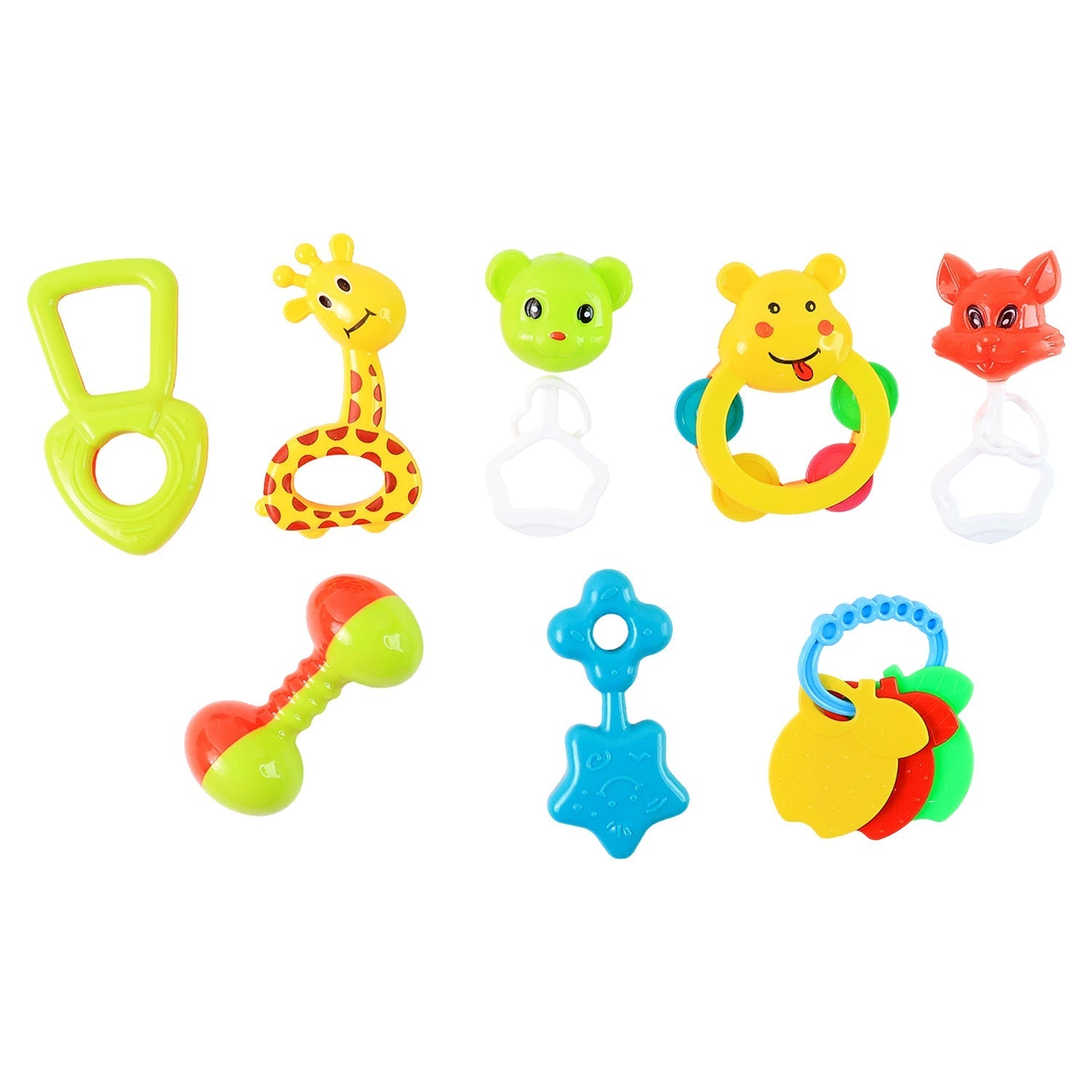 Baby Rattle Set – 8 Pieces of Safe Colorful Toys - 5