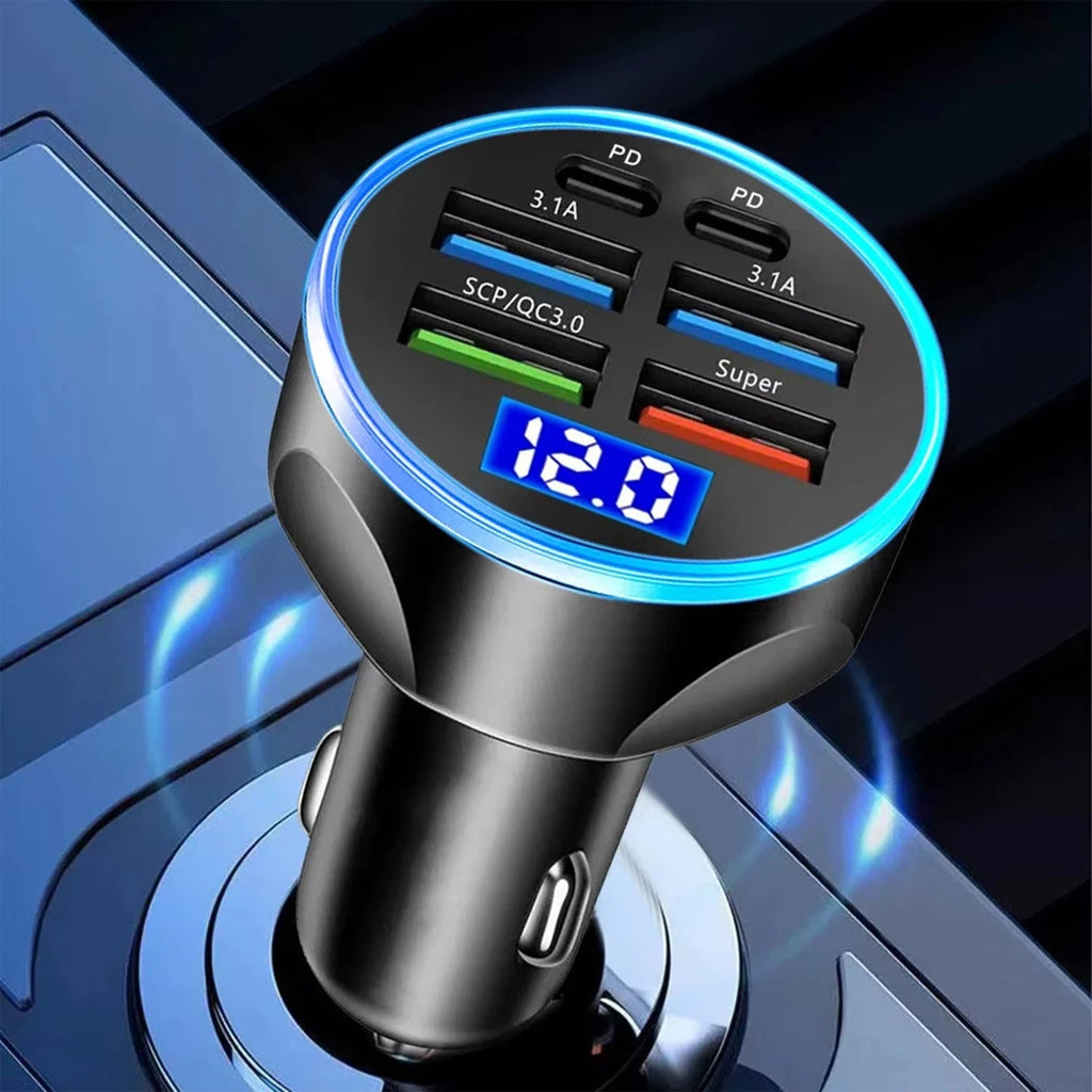 Multi-Port Car Charger – Fast 4 USB Ports for 12V/24V Vehicles - 7