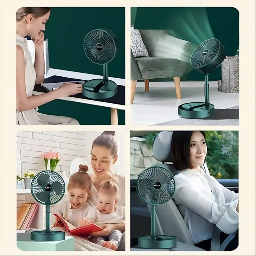 Telescopic Foldable Mini USB Desk Fan – Adjustable & Quiet Cooling - 5