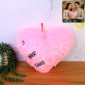 I Love You Heart Plush Cushion – Soft Fur Pillow for Gifting