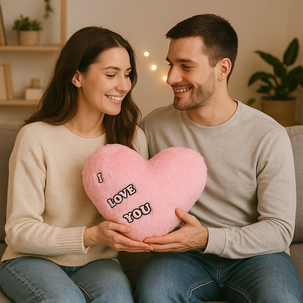 Heart Shape Plush Cushion – Soft & Romantic Love Pillow - 4