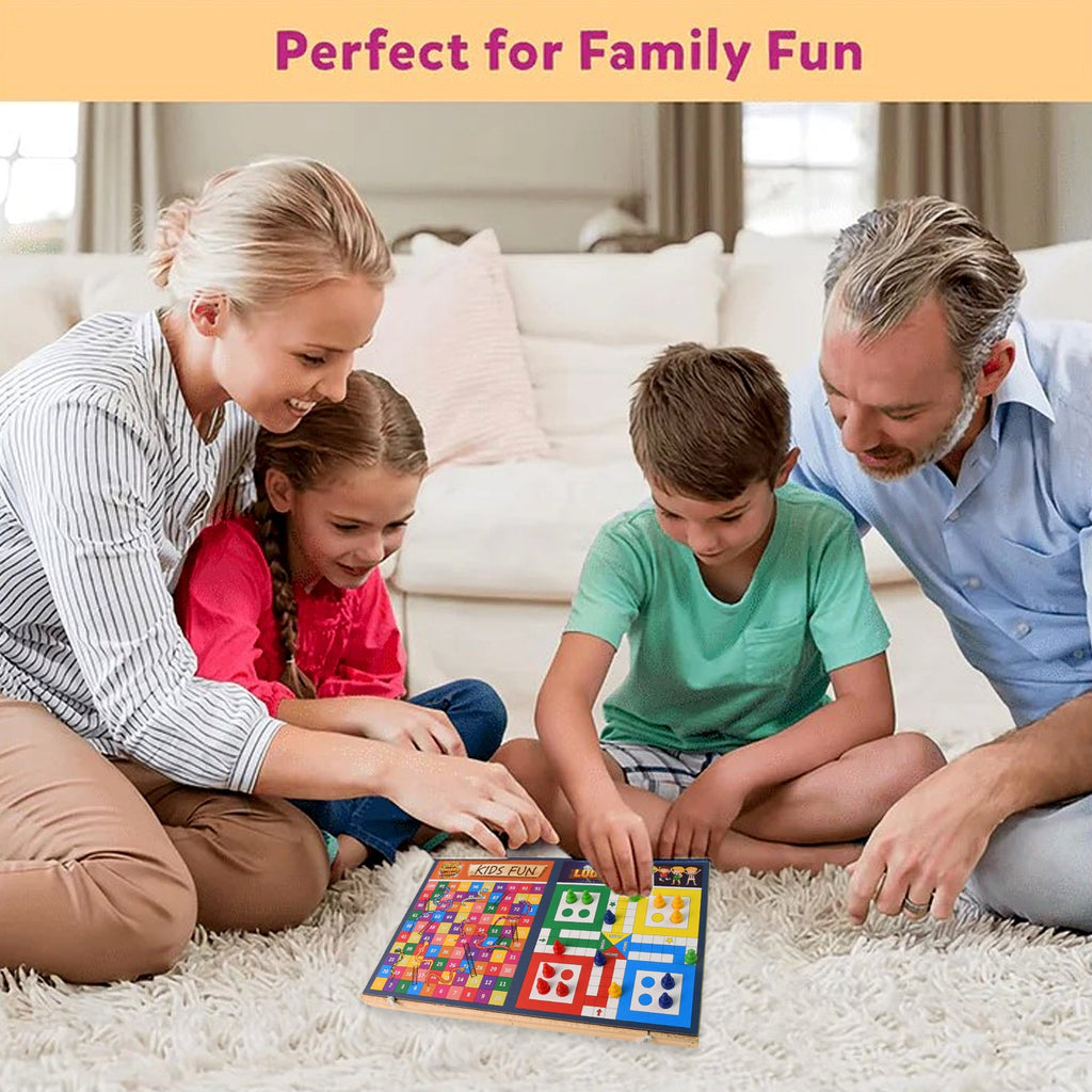 Wooden Board Game Set 3-in-1 – Durable Foldable Fun - 8