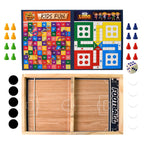 Wooden Board Game Set 3-in-1 – Durable Foldable Fun - 4