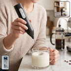 Electric Milk Frother – Rechargeable Handheld Coffee Foam Maker & Whisk