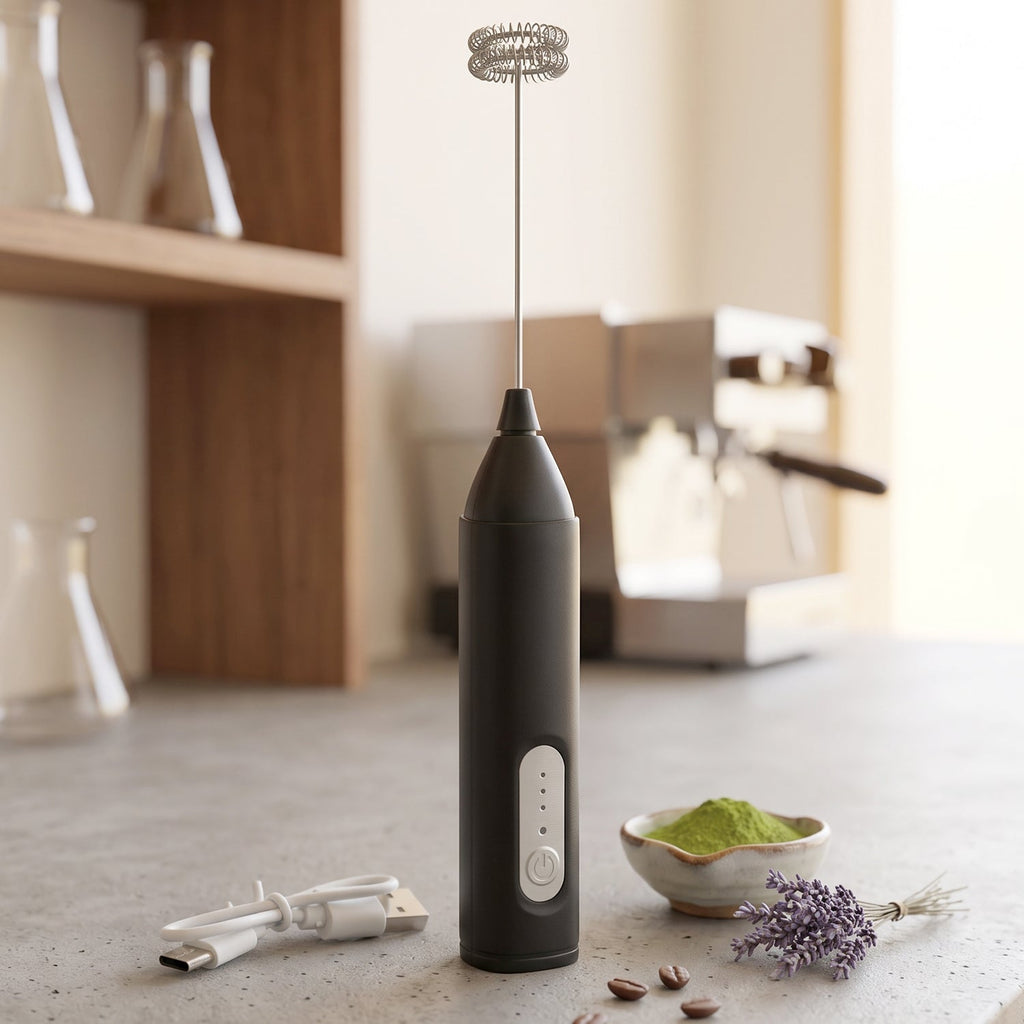 Handheld Electric Milk Frother Battery Coffee Foam Maker Whisk Mixer (1 Pc) - 8
