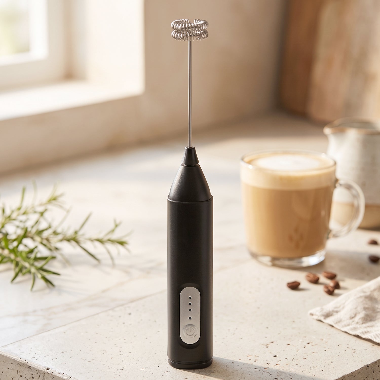 Handheld Electric Milk Frother Battery Coffee Foam Maker Whisk Mixer (1 Pc) - 5