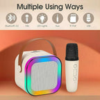 Portable Karaoke Speaker – Wireless Mic & LED Light Effects for Parties - 5
