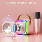 Portable Karaoke Speaker – Wireless Mic & LED Light Effects for Parties - 4