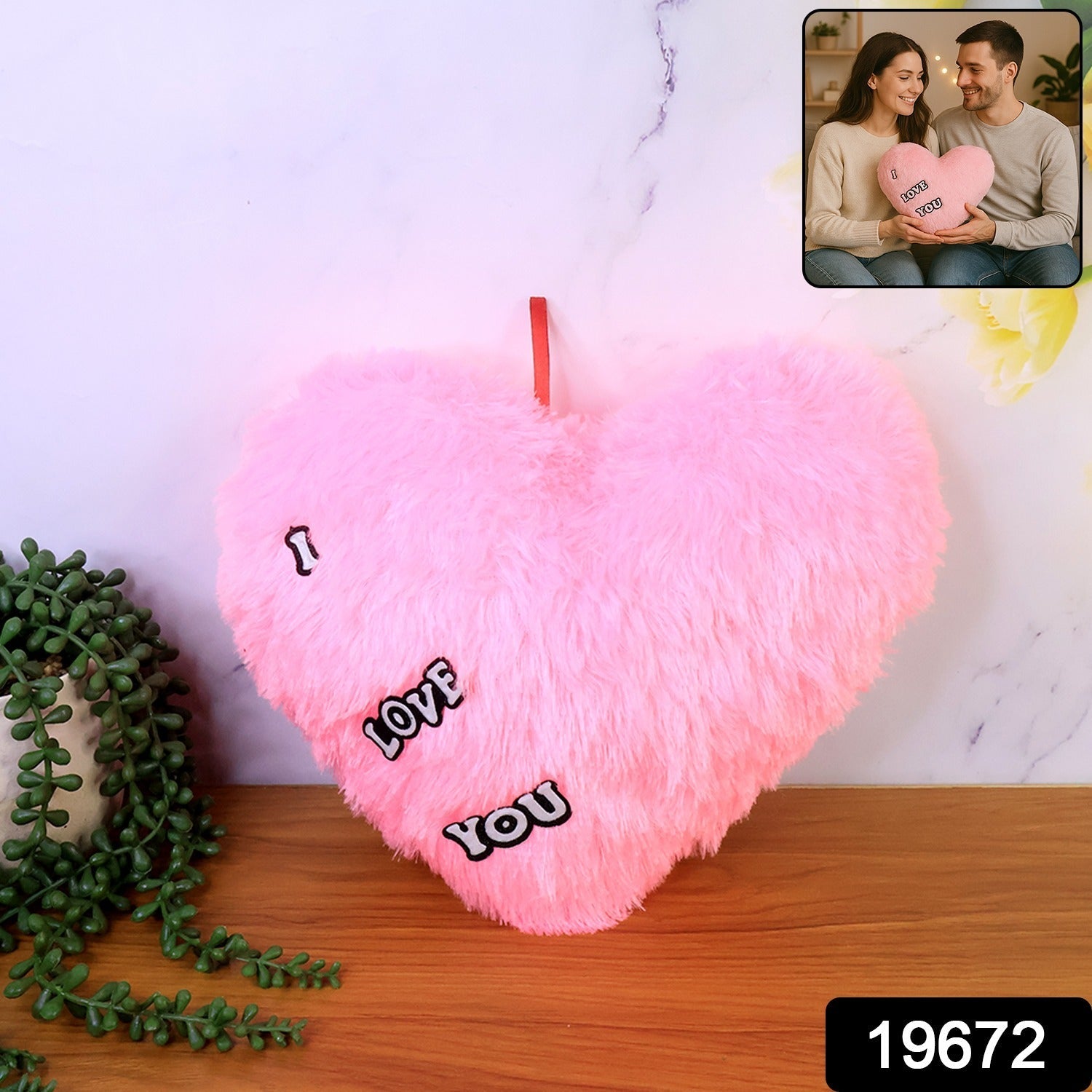 Heart Shape Plush Cushion – Soft & Romantic Love Pillow - 2