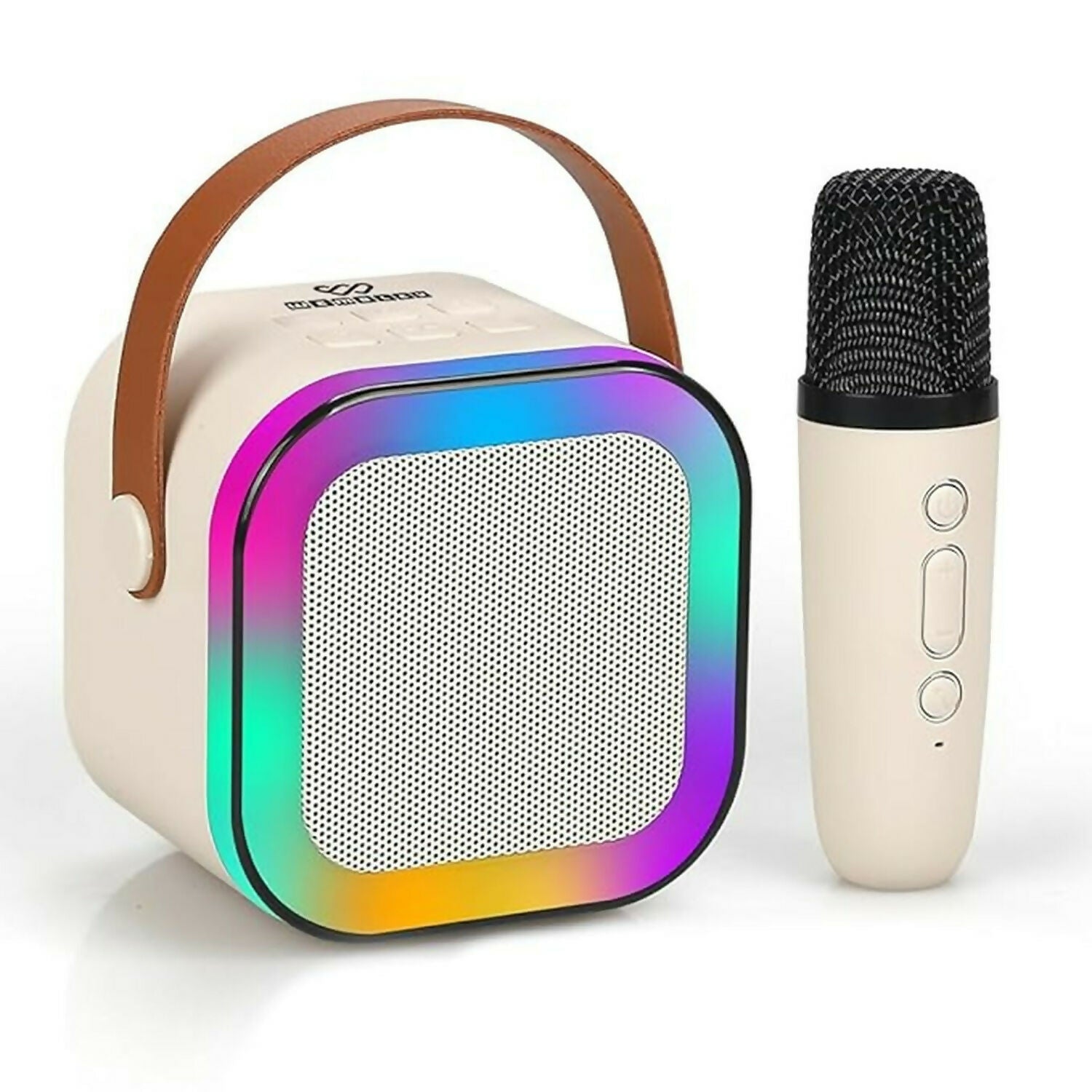Mini Karaoke Speaker with Wireless Mic – LED Party Bluetooth