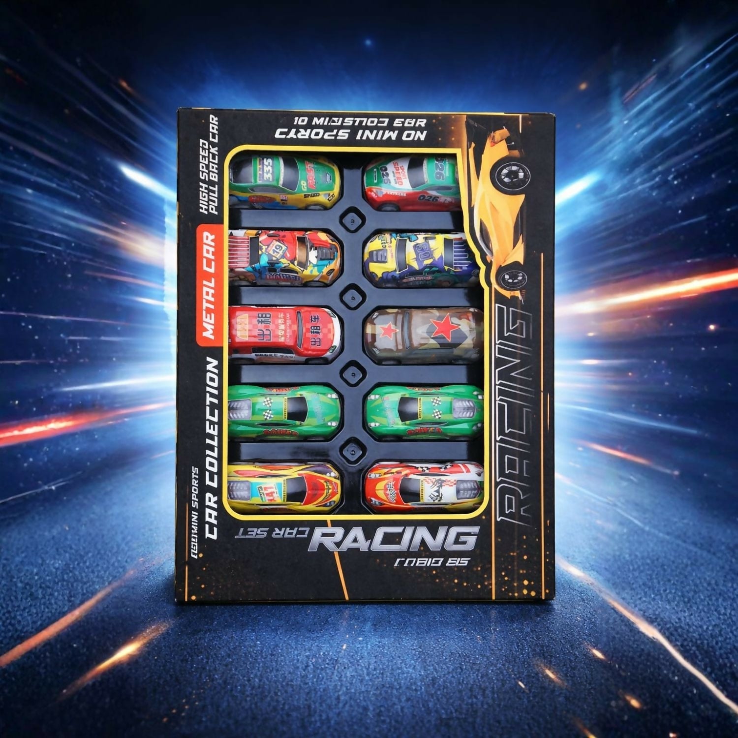 Metal Racing Cars Set – Durable Pull-Back Racing Playthings - 3