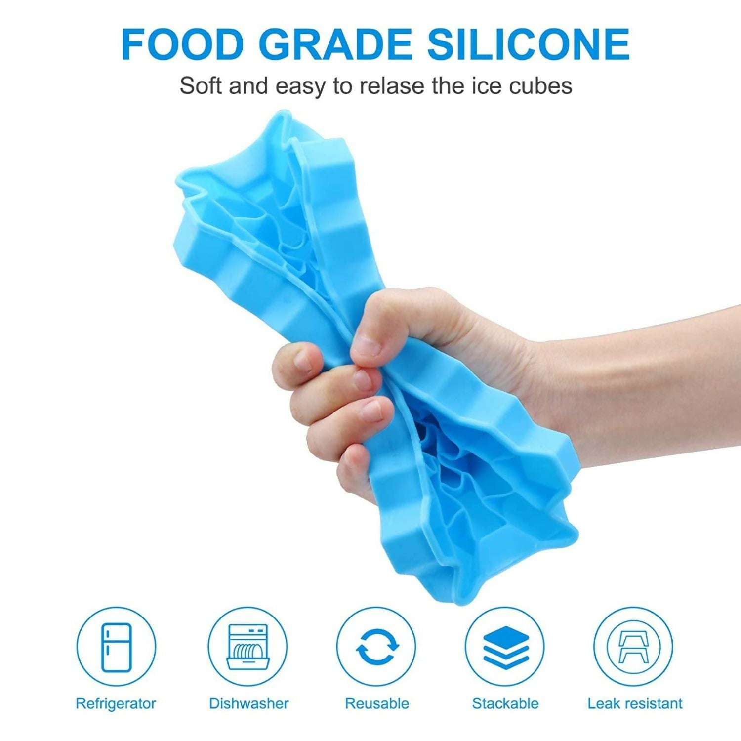 Honeycomb Ice Tray Pack of 3 – Flexible Multi-Color Cubes - 4