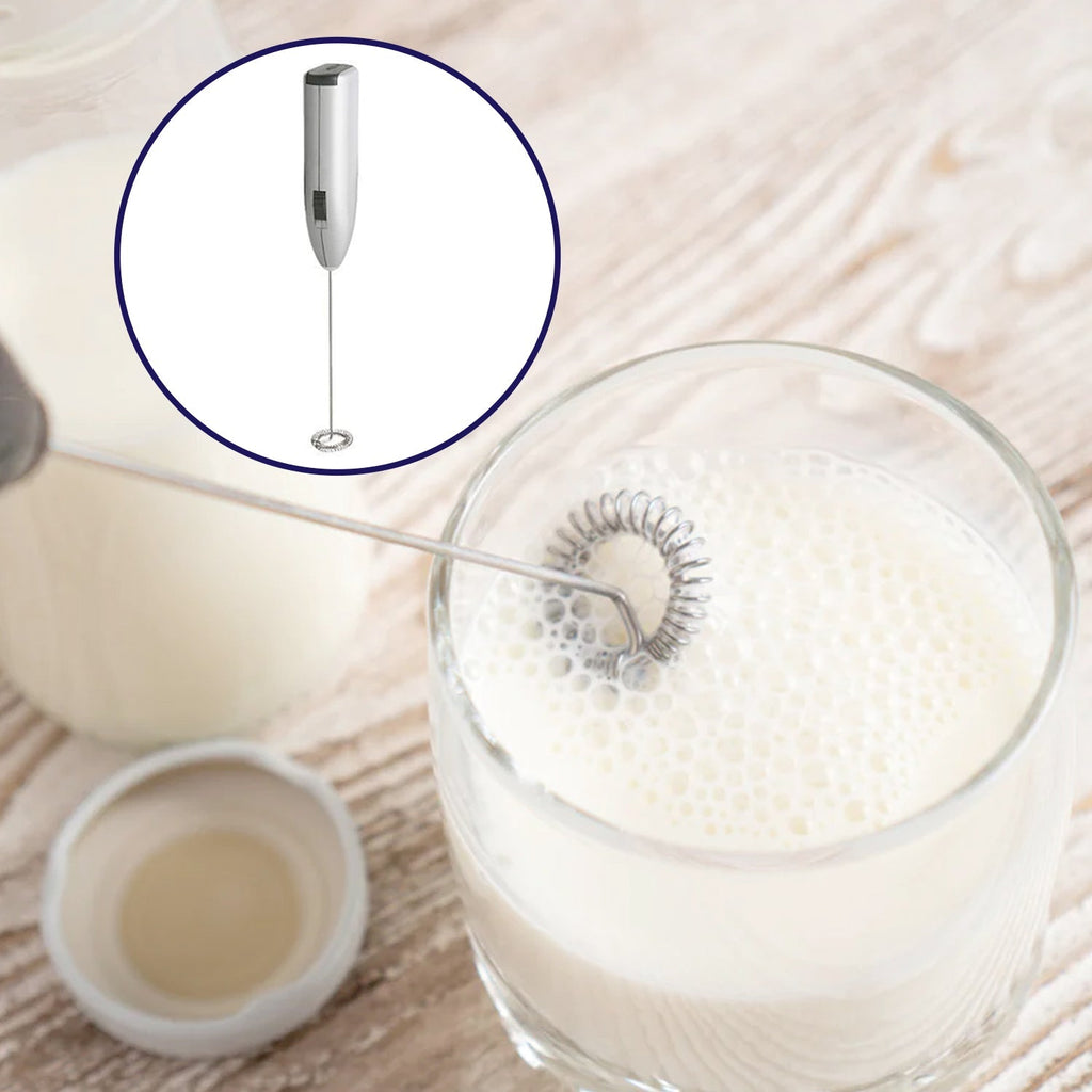 Handheld Milk Frother – Battery Coffee Foam Maker & Egg Whisk