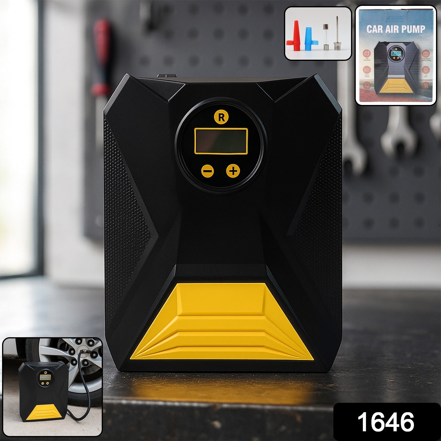 Car Tyre Air Compressor – Mini Digital Portable Pump with LCD - 2
